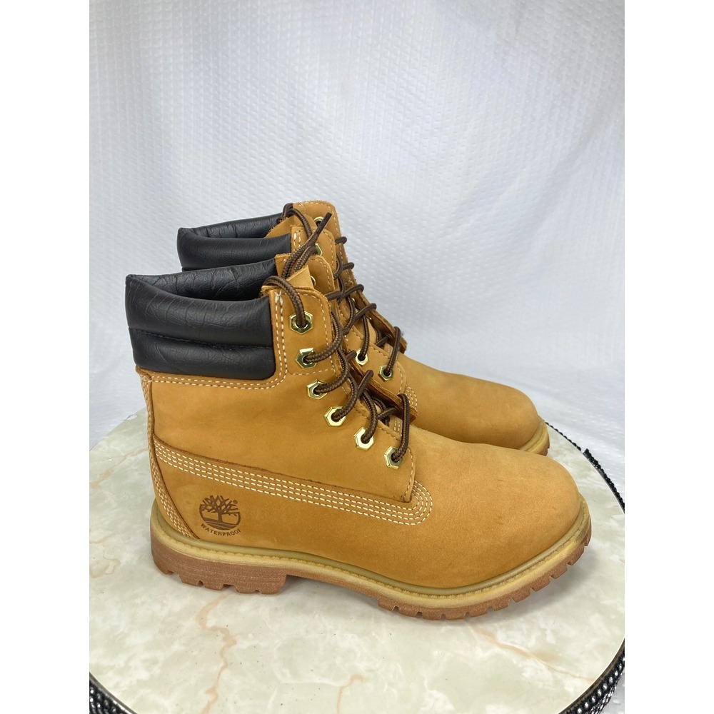 Timberland Waterville Double Collar Hi Top Boots Women 7 Brown Lug Sole Shoe NEW - Picture 2 of 12